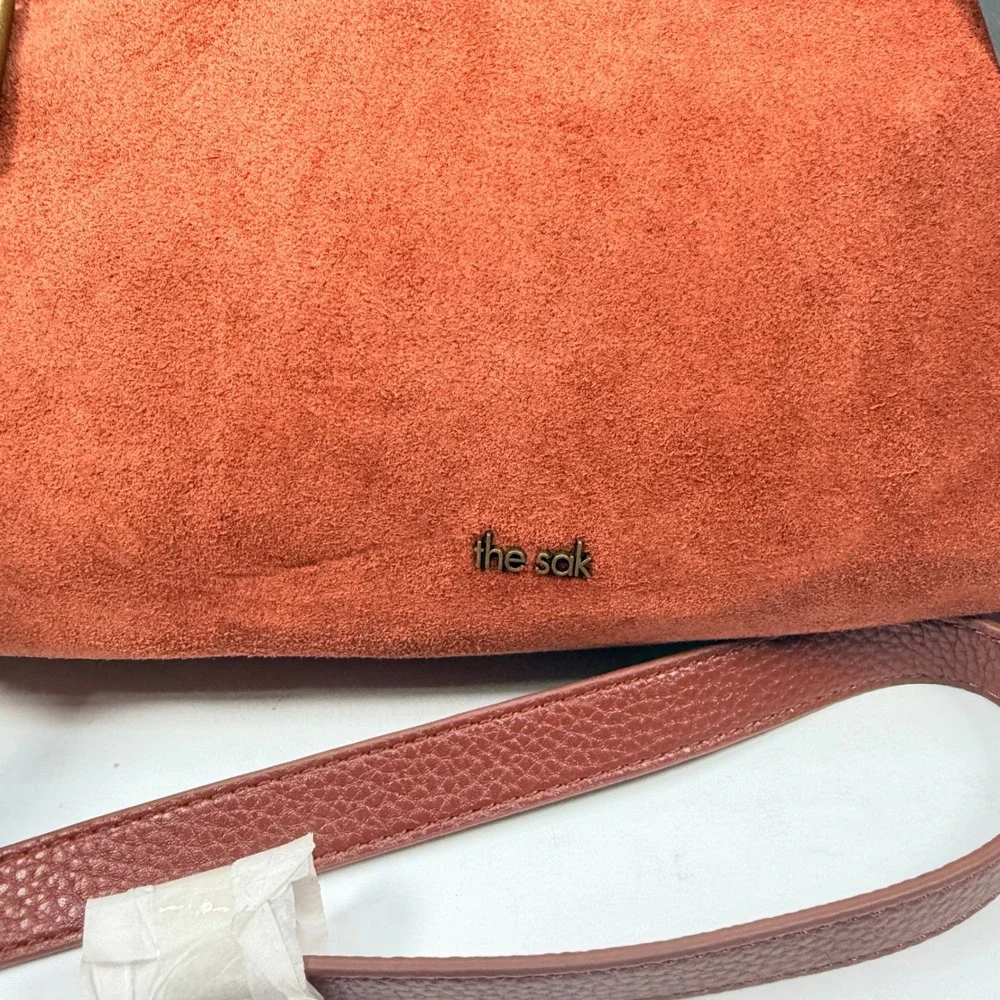 NEW The Sak Women Rylan Hobo Slouch Boho Bag Suede Leather Cinnamon Sustainable
